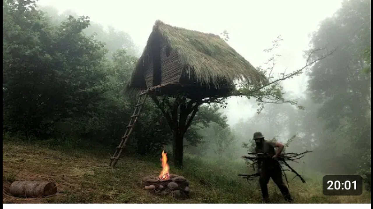 How to build House on the Tree Method grass Roof#