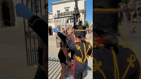 she shouts twice make way for guard #horseguardsparade