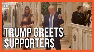 Trump and Company Seen Walking Through Mar-a-Lago on Thanksgiving Greeting Supporters