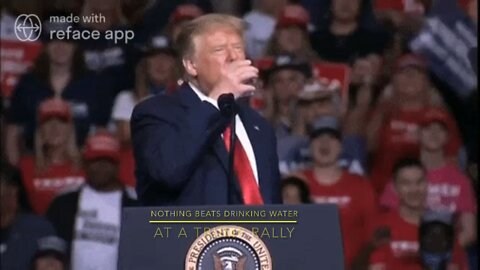 Nothing Beats Drinking Water At A Trump Rally!
