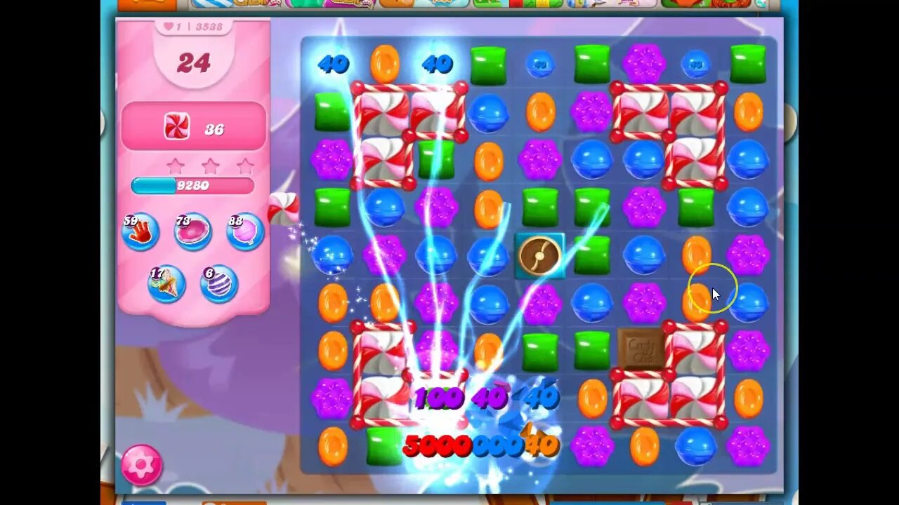 Candy Crush Level 3538 Talkthrough, 30 Moves 0 Boosters