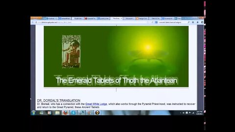Emerald Tablets Of Thoth The Atlantean & His Pyramid Secret