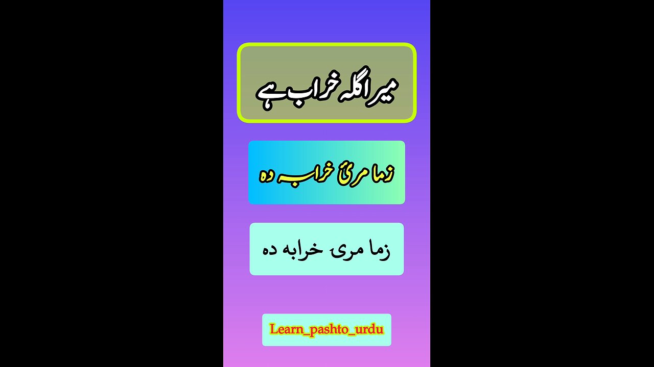 Pashto urdu bol chal/ how to learn pashto With us/ pashto Urdu sentences