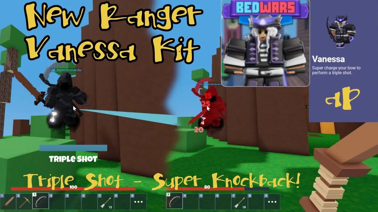 AndersonPlays Roblox BedWars 🏹 [VANESSA KIT!] - New Ranger Vanessa Kit Update