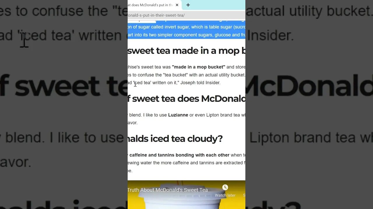 Is McDonald’s sweet tea made in a mop bucket? The Shit Show Podcast #shorts