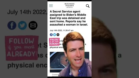 #biden #secretserviceagent sent home for assaulting a woman in #israel