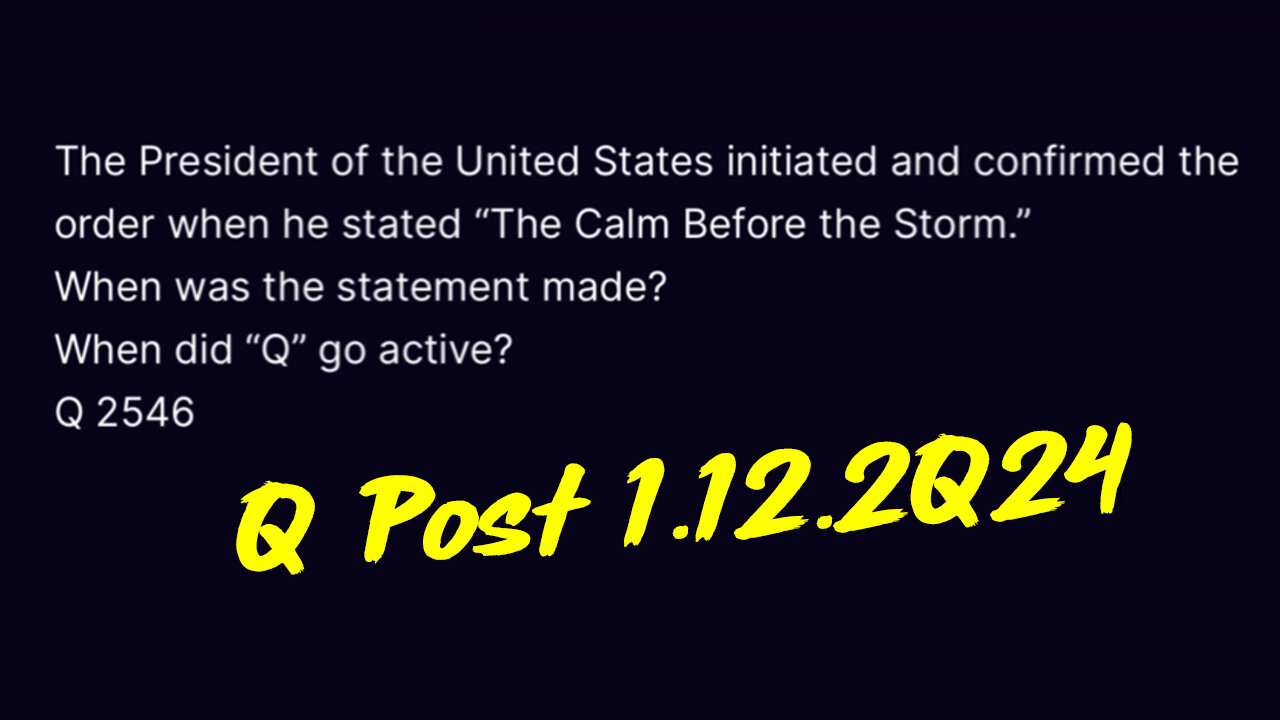 When did "Q" go active - Q 2546