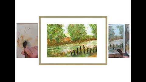 Lesson 7 How to paint a river scene, Relax with your HAKE brush and learn how to paint.