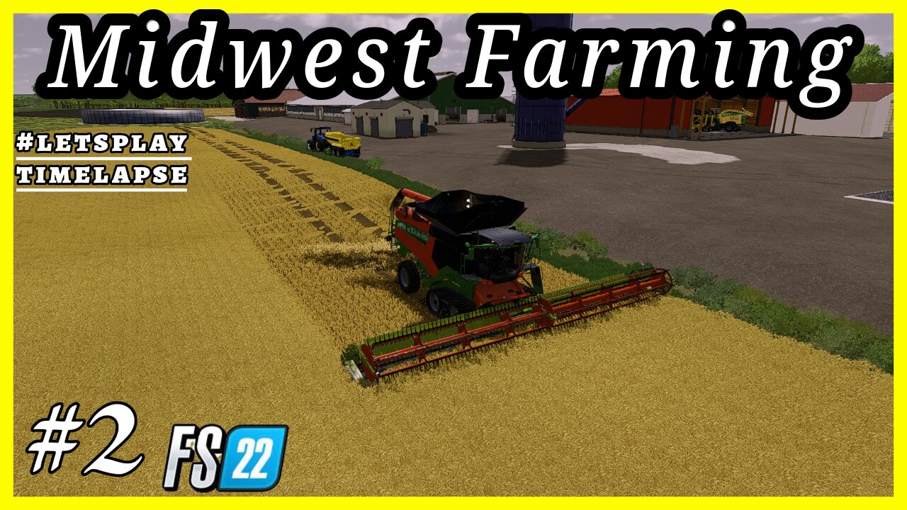 Midwest Farming- Letting grass dry & harvesting barley | Farming Simulator | #2