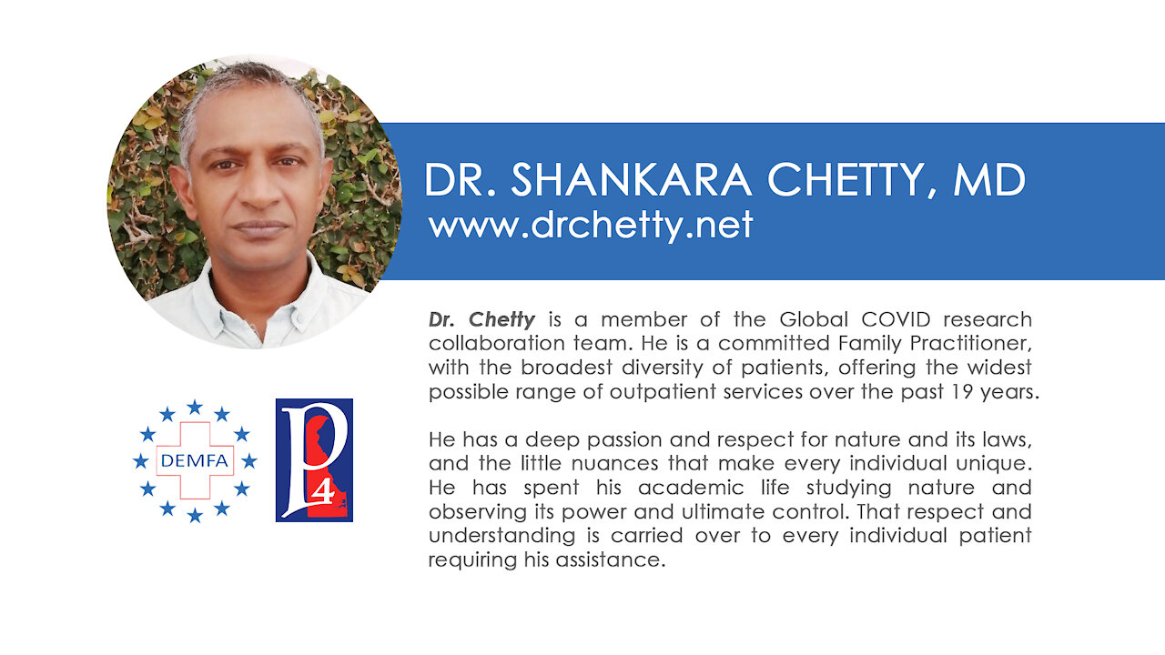 Dr. Shankara Chetty MD • DEMFA P4D Medical Freedom Town Hall 8/30/2021