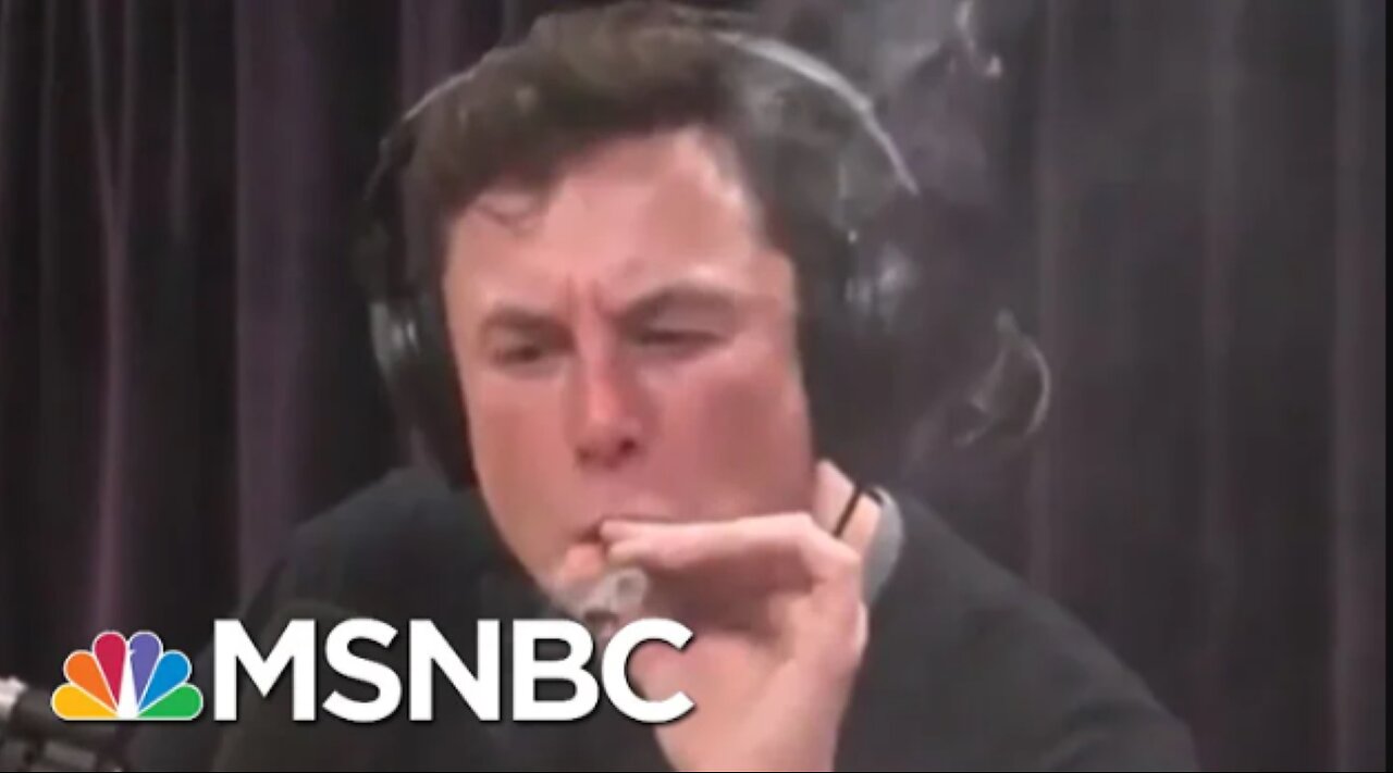 Tesla CEO Elon Musk Smokes Weed During Joe Rogan Podcast Interview | Velshi & Ruhle | MSNBC