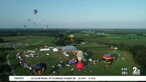 2023 Chesapeake Bay Balloon Festival flying over to Harford County