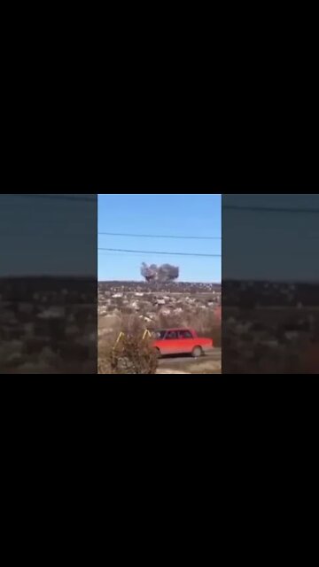Rocket attack on Kramatorsk airfield #UkraineRussianWar #RussianUkrainianWar