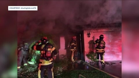 Fire destroys Lehigh Acres home