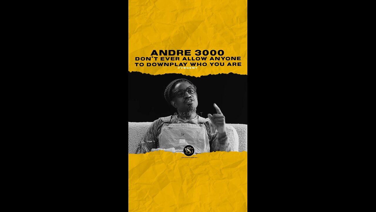 @andre3000 Don’t ever allow anyone to downplay who you are. #andre3000 🎥 @gq