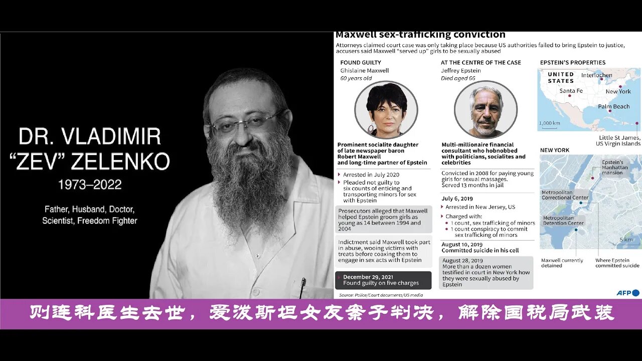 则连科医生去世,爱泼斯坦女友案子判决,解除国税局武装 - 20220701