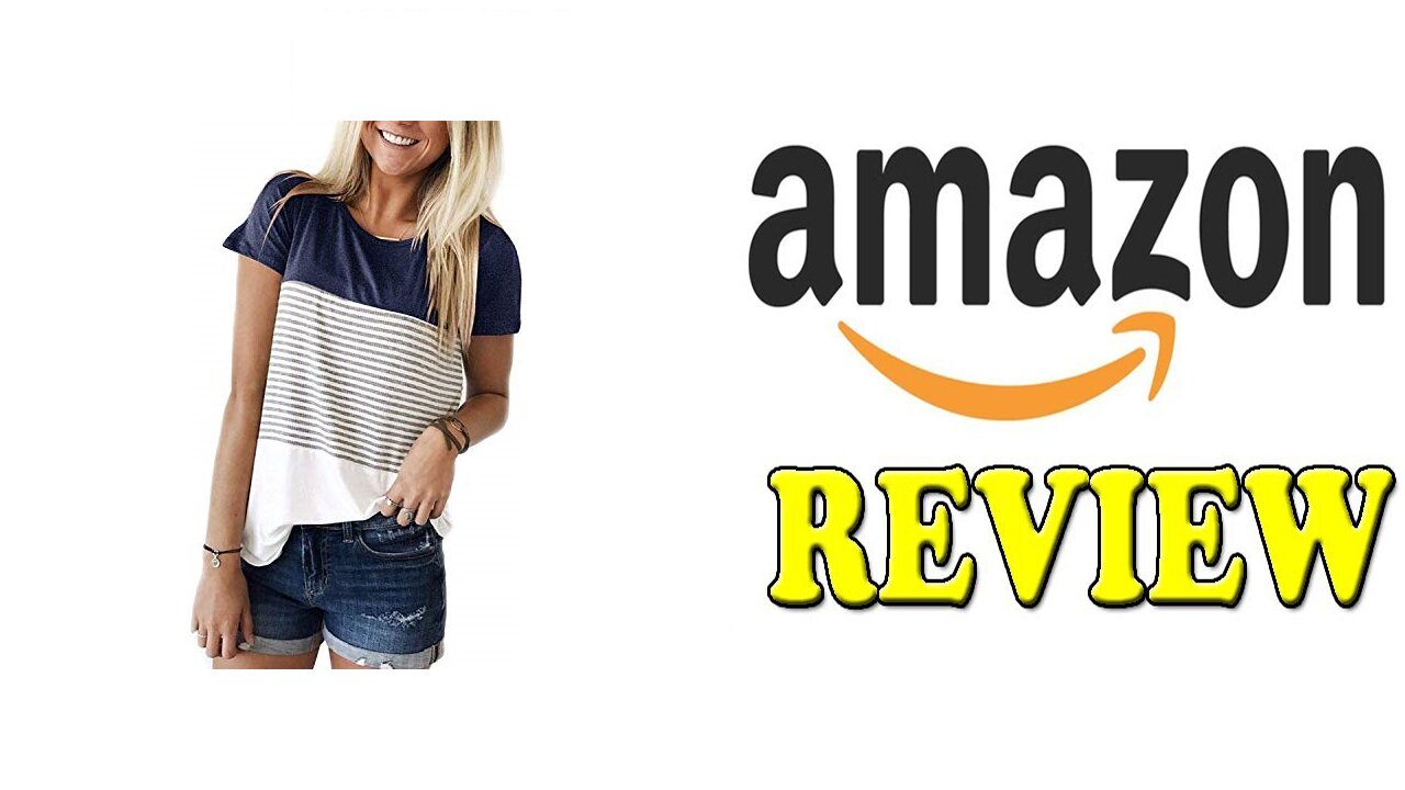 Huange Womens Striped Juniors T Shirt Review