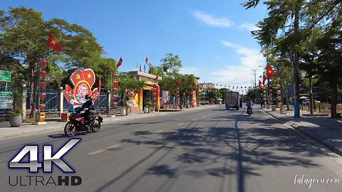 Driving tour to Thanh Ha fish market and back to Hoi An ancient town [ 4K ASMR ]