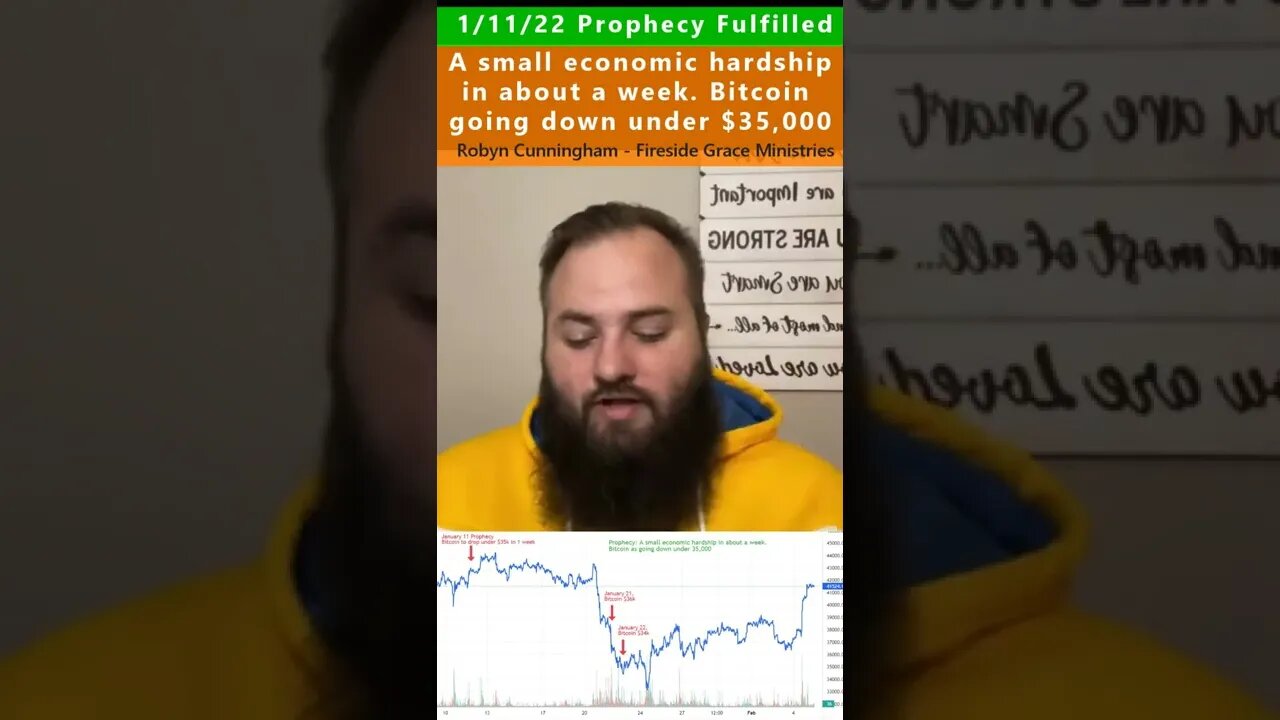 $BTC prophecy fulfilled - robyn cunningham 1/11/22