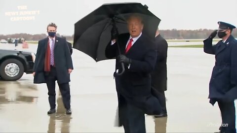 President Trump jokes about weather.