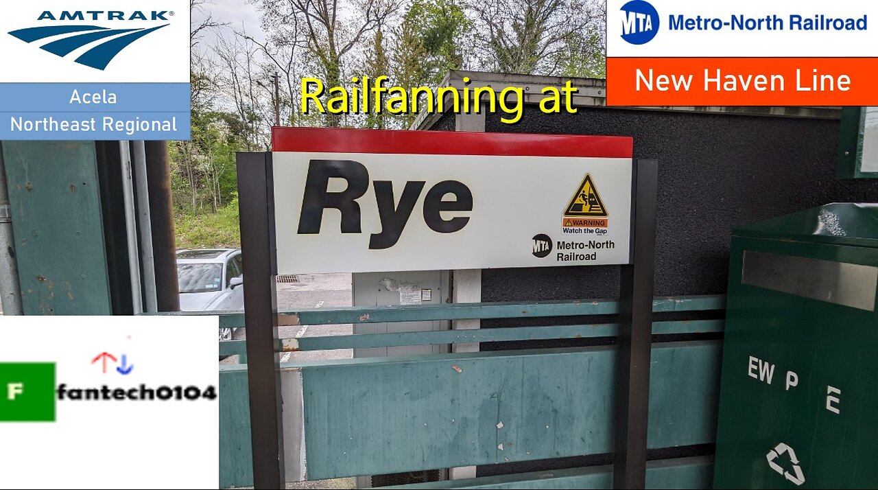 Sunday Railfanning at the Rye Station (R3). Featuring Metro North and late Amtrak trains