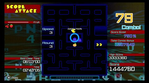 Pac-Man 99 (Switch) - Score Attack Mode - Maximum Score (3,333,360) in 4'42"00