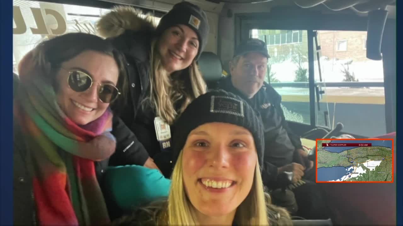 Snowmobile club members get essential workers to hospitals during blizzard