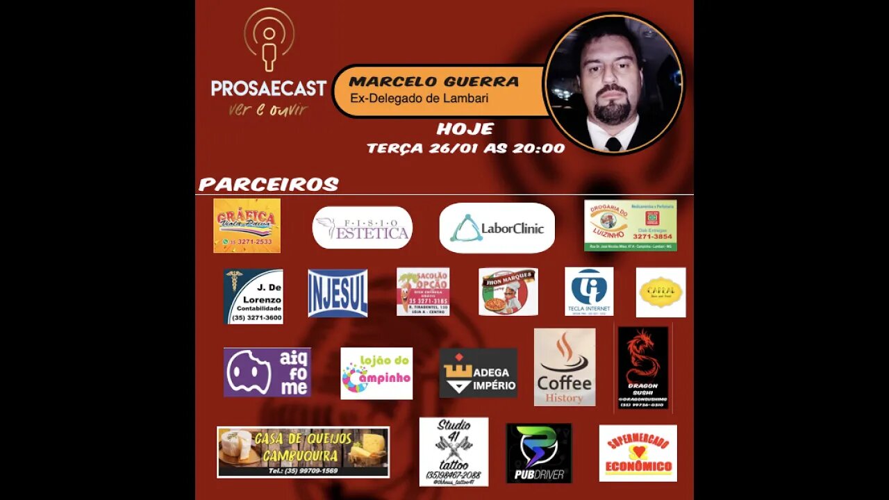 Prosaecast #042 Com Marcelo Guerra Ex-Delegado de Lambari MG