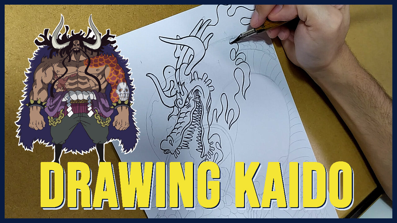 Drawing KAIDO (One Piece) in his DRAGON form + Character's trivia!