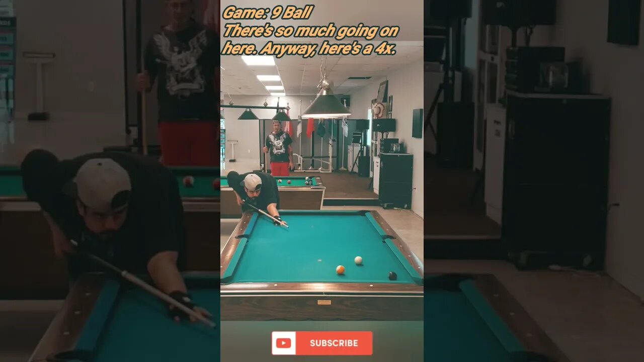 So much going on here. Anyway, here's a 4x. #9ball #shorts