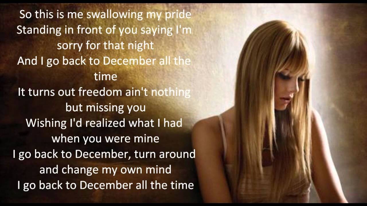 Taylor Swift - Back To December (Taylor's Version) (Lyric Video)