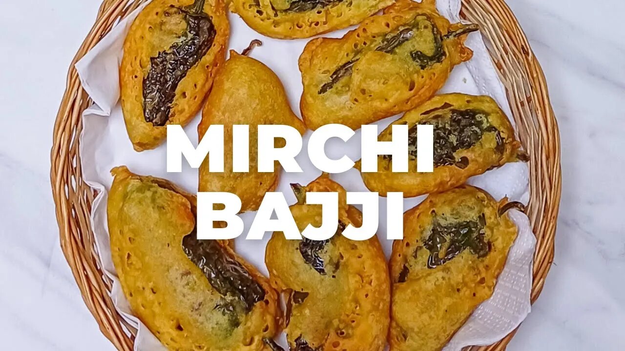 MIRCHI BAJJI l STUFFED MIRAPAKAYA BAJJI - Flavours Treat