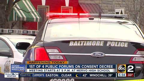 Public forum on Baltimore's consent decree