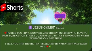 How to PRAY? Part 1@JESUS CHRIST, the GOOD NEWS. #shorts