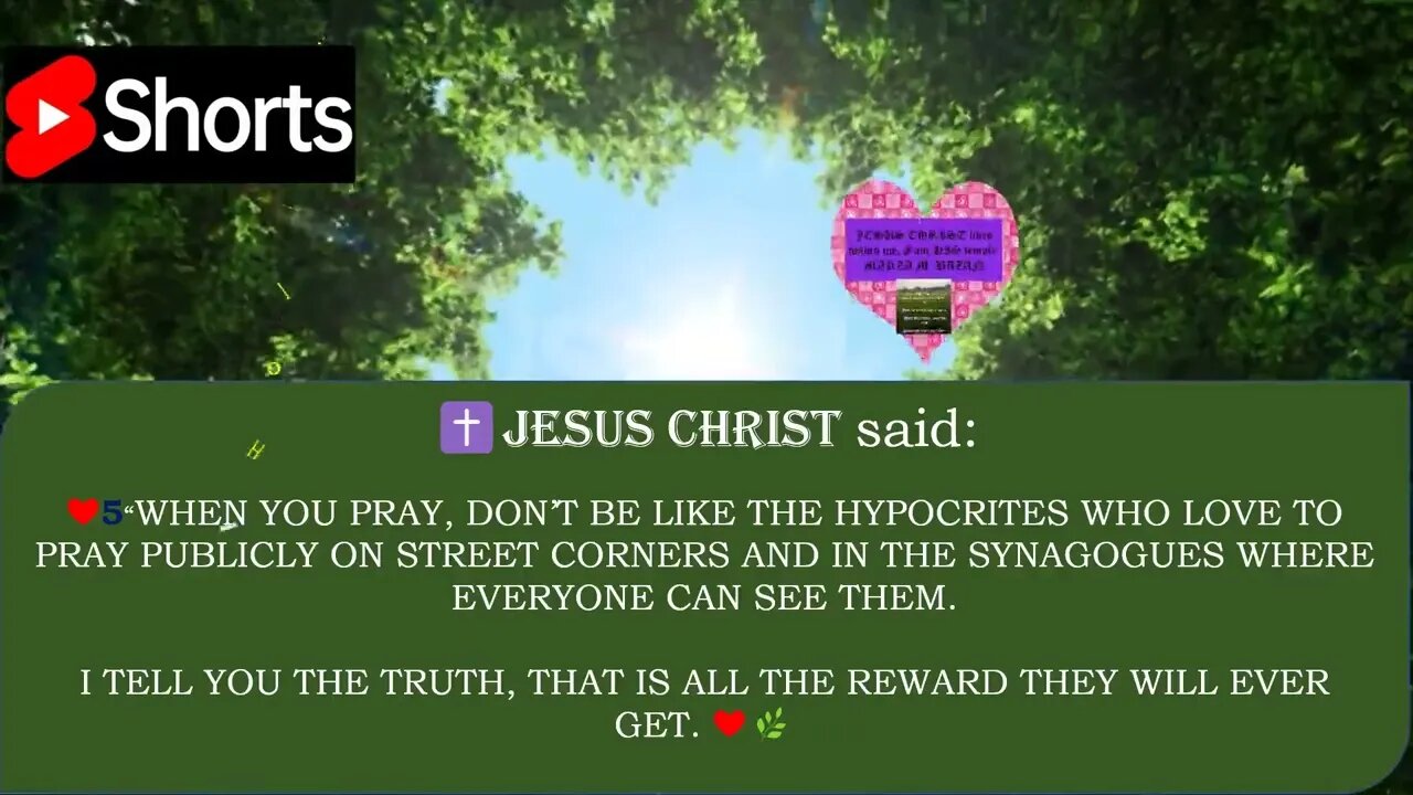 How to PRAY? Part 1@JESUS CHRIST, the GOOD NEWS. #shorts