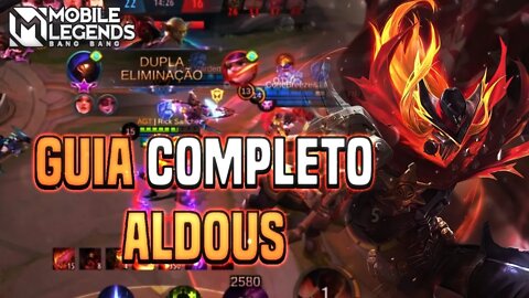 *TUTORIAL* COMO JOGAR DE ALDOUS | COMBO, BUILD, EMBLEMA E GAMEPLAY | MLBB