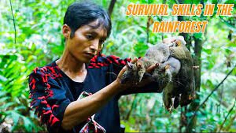 Survival Skills In The Rainforest - No Food, No Water, No Shelter