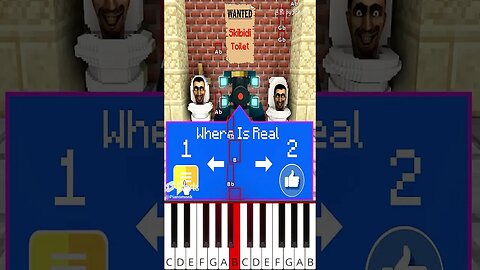 Help The Cameraman Police Catch The Real Skibidi Toilet. (@BabySchool.) - Octave Piano Tutorial