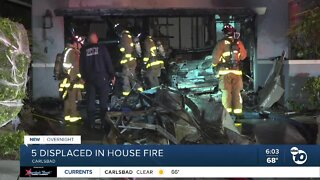 House fire in Carlsbad leaves five displaced