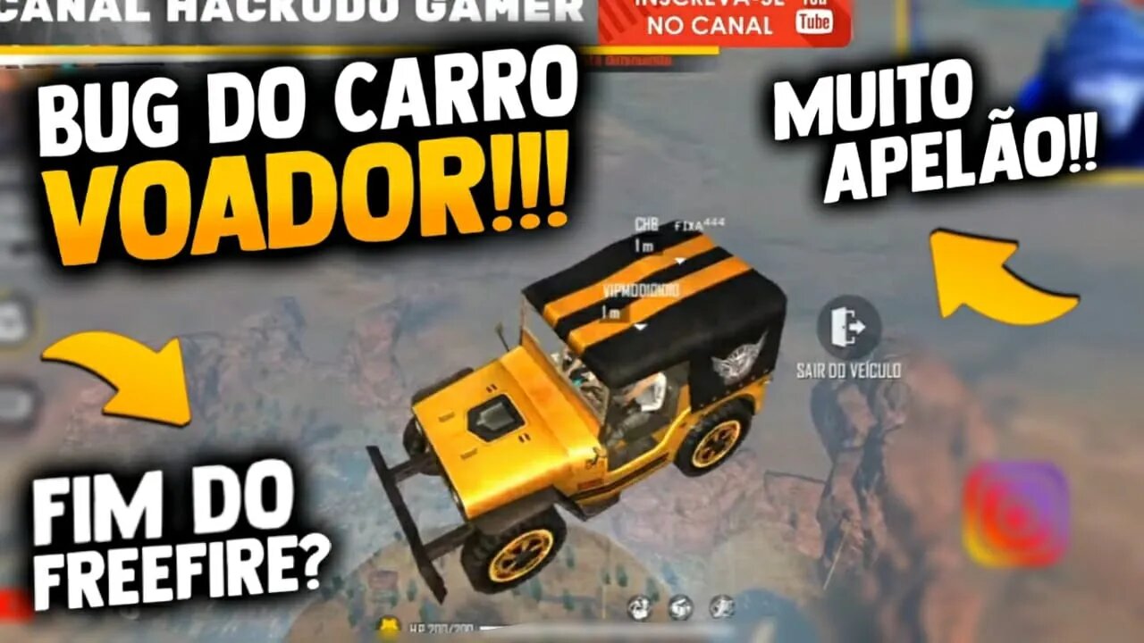 FREE FIRE BUG VOANDO DE CARRO NO FREE FIRE - VENDEDOR VIP MOD OFICIAL