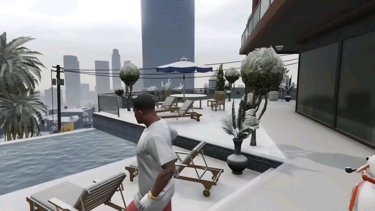 Franklin enjoy Christmas day in Gta V like and subscribe