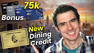 Huge Bonuses on Southwest Cards + Amex Gold Dining Credit New Options