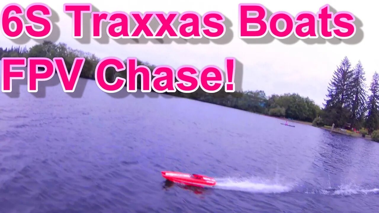 Traxxas boat chase with fpv drone