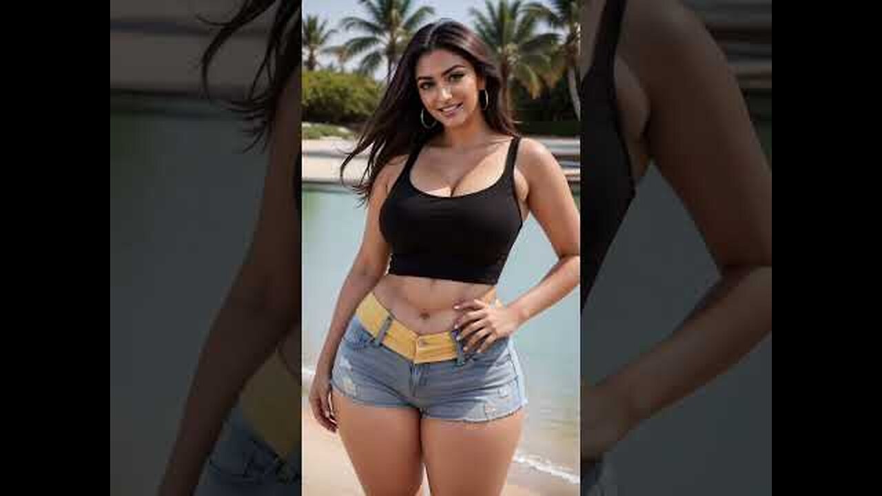 [4K] Indian Al Lookbook Model At the background gardan style lovely modal
