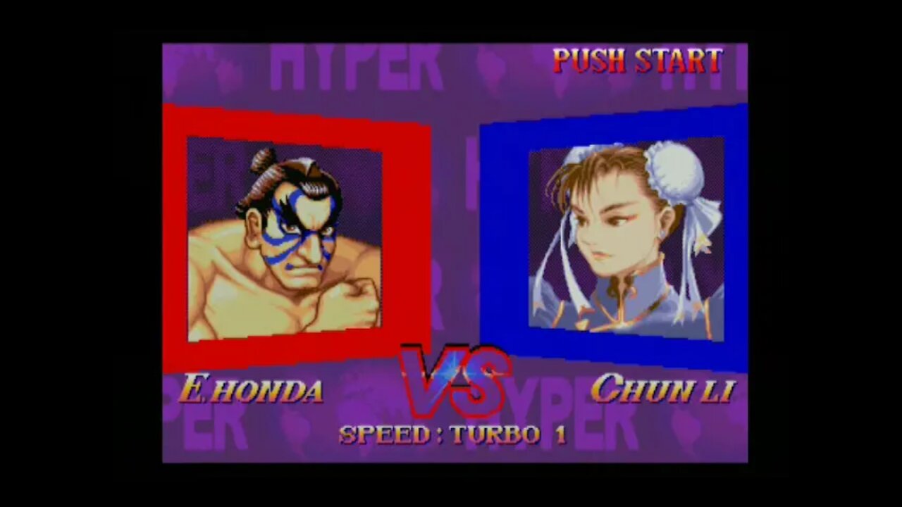 Hyper Street Fighter 2 AI Nerf (PS2) - E. Honda (Champ/Dash) - Hardest - No Continues