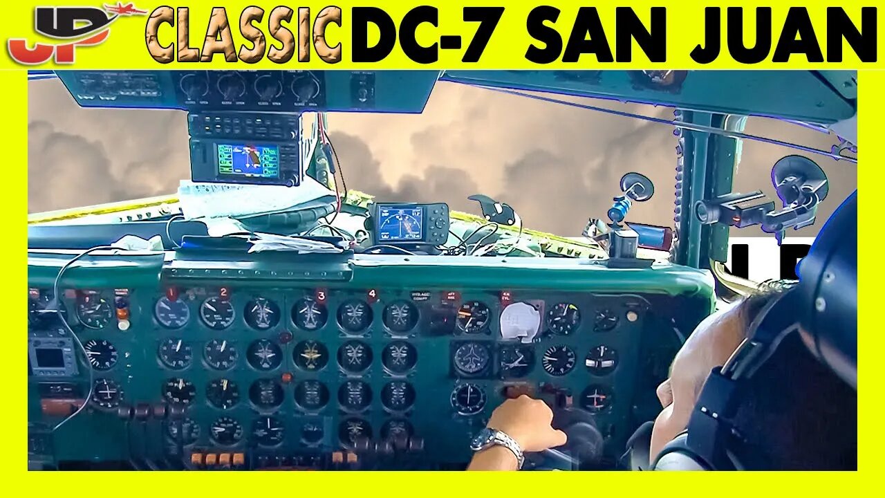 Piloting EASTERN DC-7 into San Juan | Cockpit Views