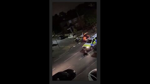 PIG COP in Feltham West London purposely hits a cow