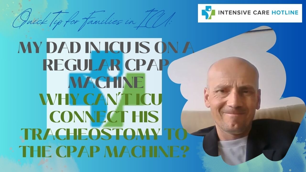 My Dad in ICU is on a regular CPAP machine.Why can't connect his tracheostomy to the CPAP machine?