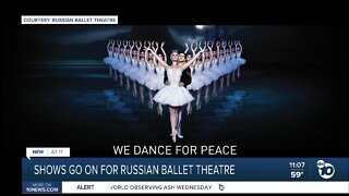 Scheduled performances of Russian Ballet Theatre in San Diego Area will go on as planned