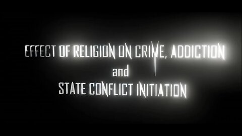 Crime, Addiction and Violence : The major impact of church attendance